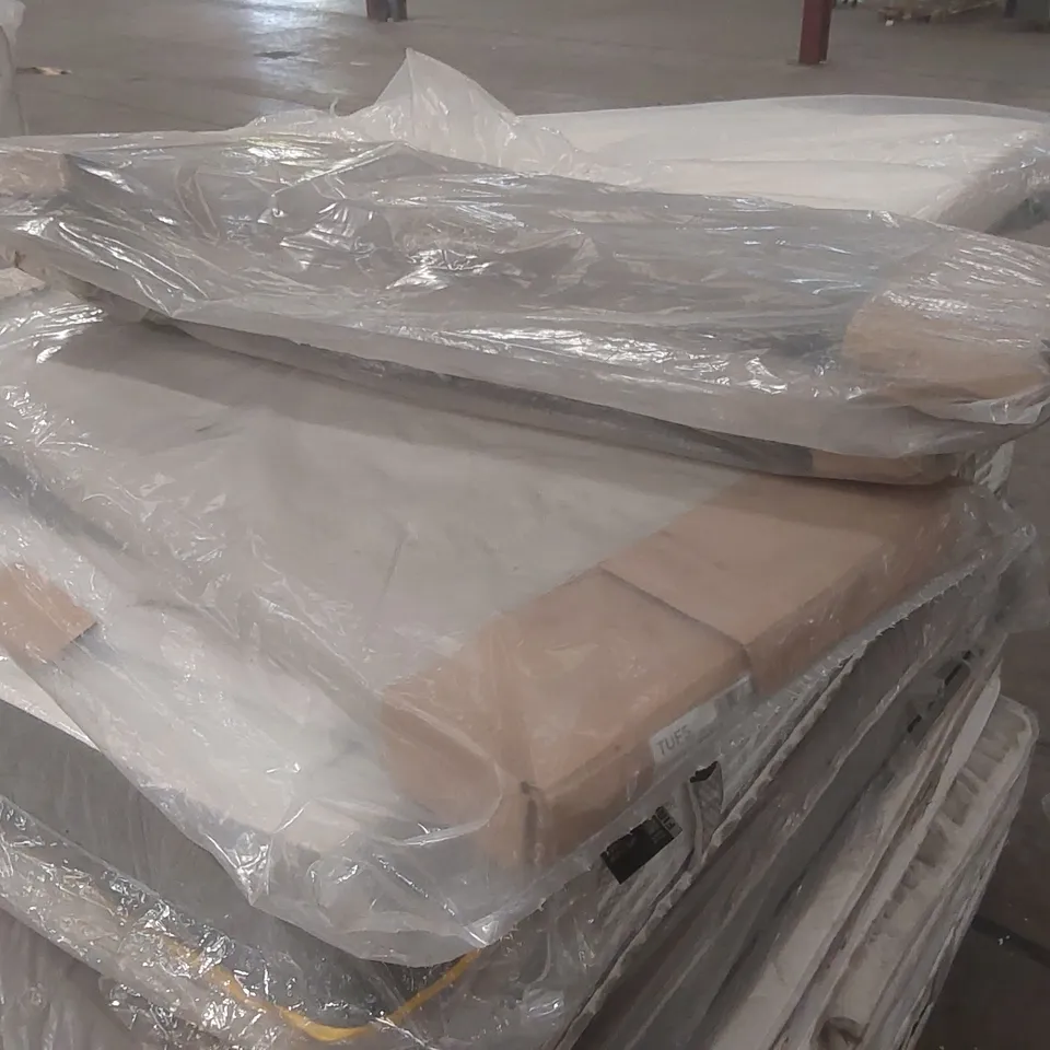PALLET CONTAINING APPROXIMATELY 7x ASSORTED MATTRESSES, 6x HEADBOARDS