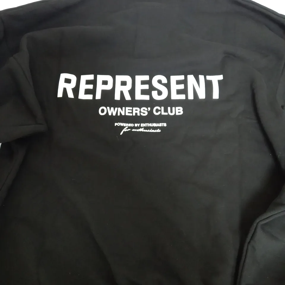 REPRESENT OWNERS CLUB COLLAR JUMPER IN BLACK - LARGE