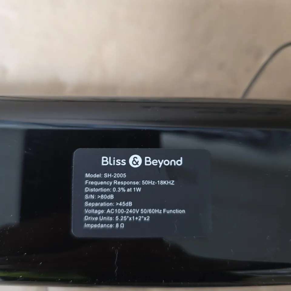 BLISS & BEYOND SH-2005 SOUNDBAR WITH REMOTE