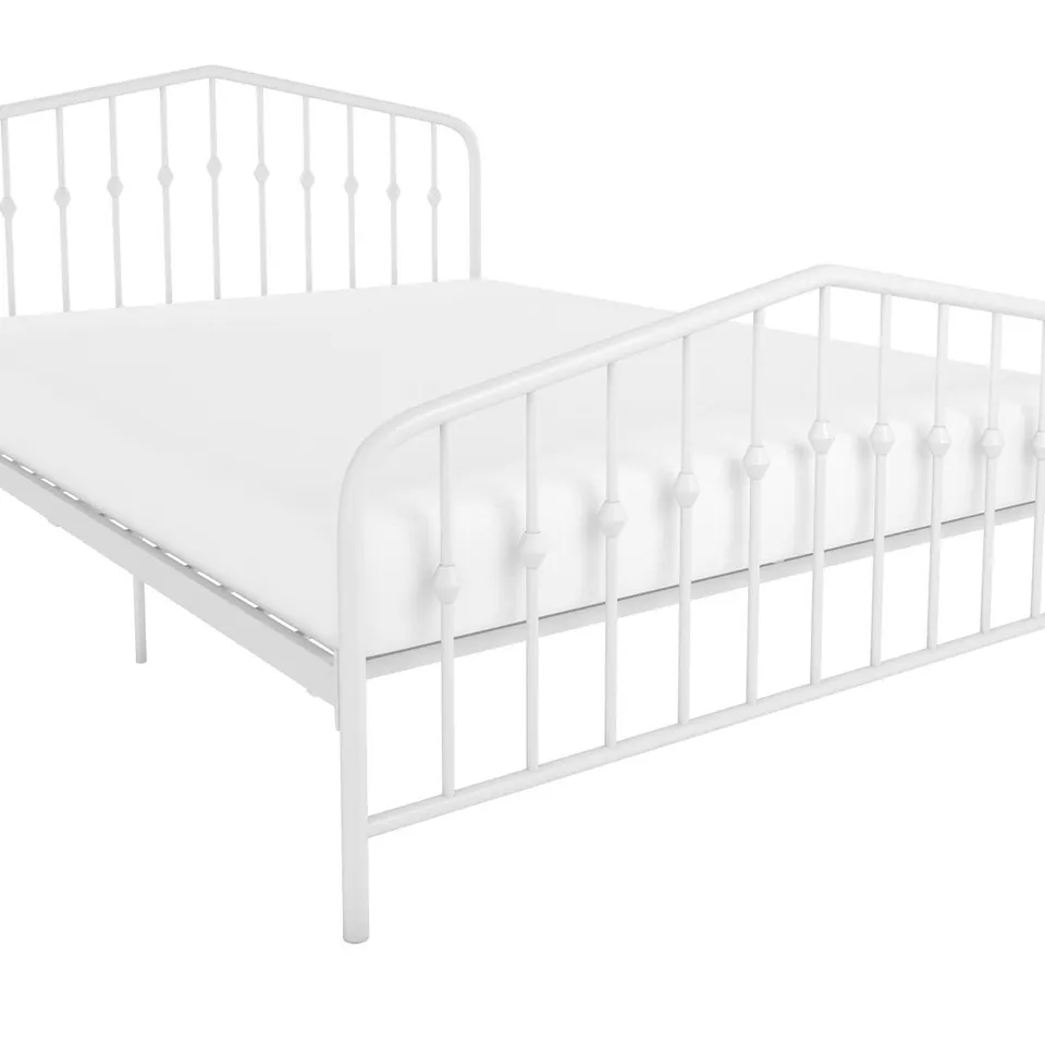 BOXED BUSHWICK METAL BED WHITE, DOUBLE (1 BOX)