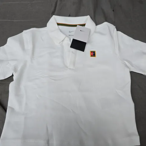 WOMENS NIKE POLO CROP SHIRT - SIZE SMALL