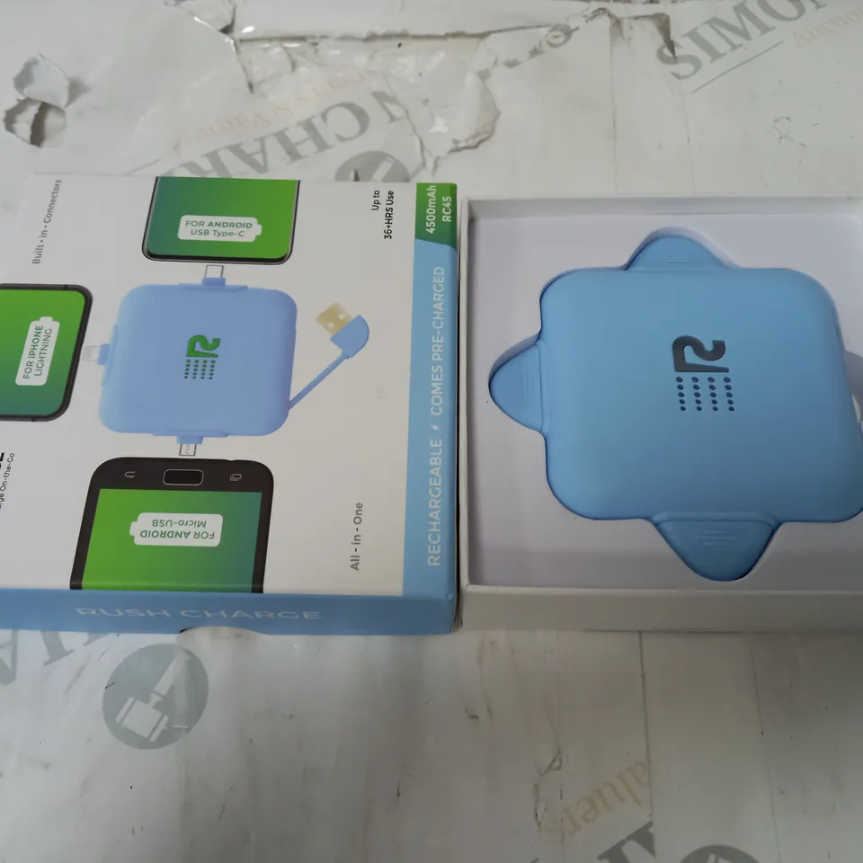 RUSH CHARGE 4500MAH TRIDENT PORTABLE CHARGER