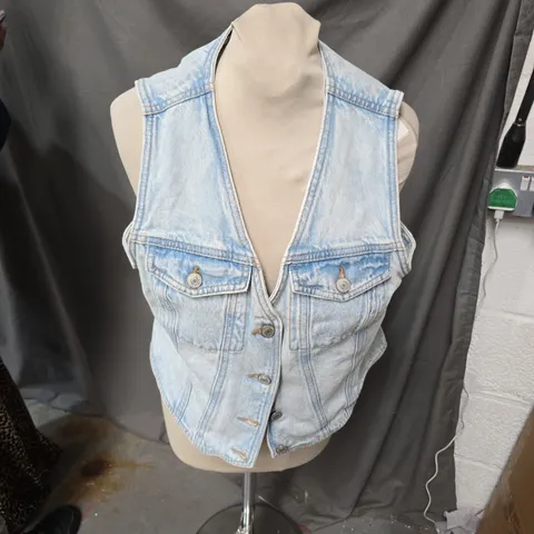 NEW LOOK DENIM VEST – WOMEN'S SLEEVELESS JACKET, UK 16 (EU 44)