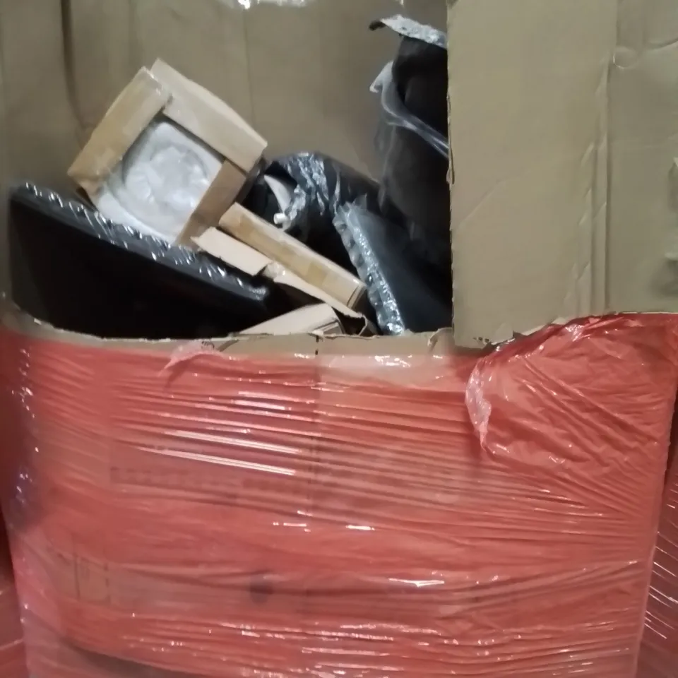 PALLET OF ASSORTED ITEMS TO INCLUDE ROTARY DEHUMIDIFIER, TOILET SEATS AND POND SHELLS