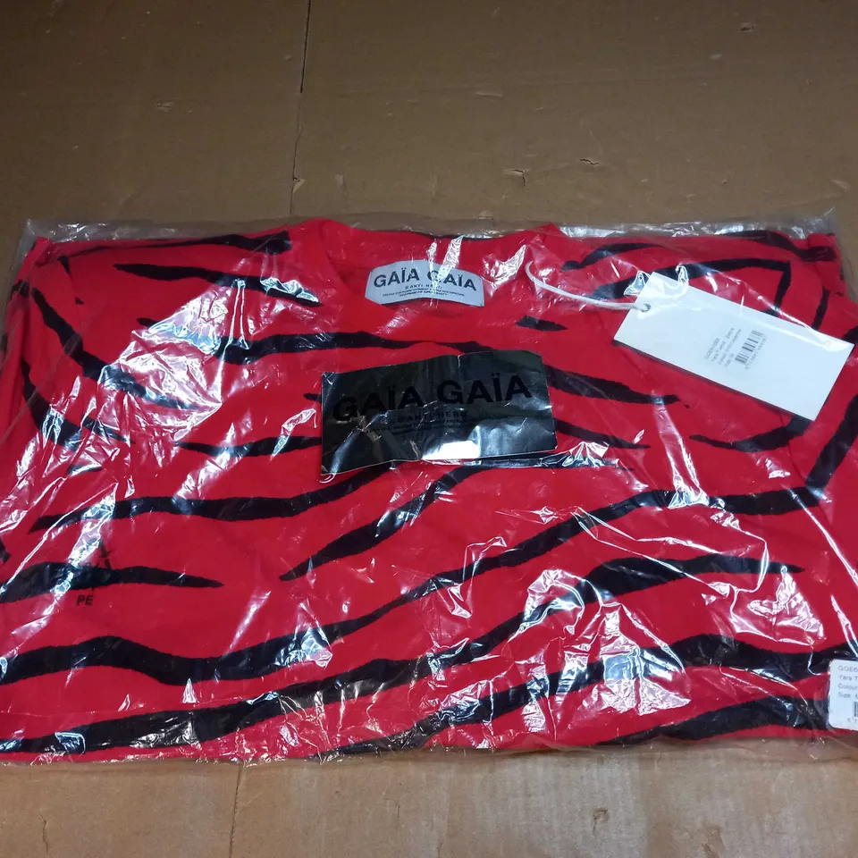 YARA ZEBRA PRINT T-SHIRT SIZE M