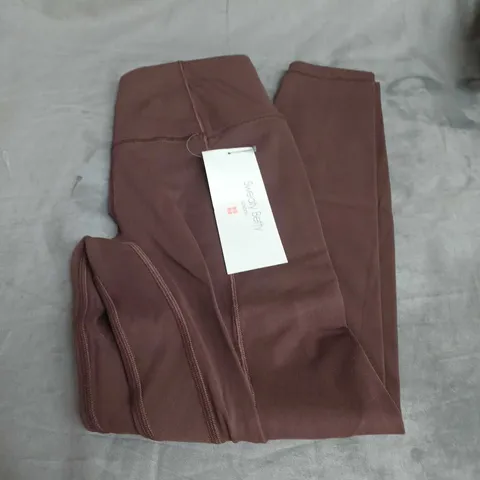 SWEATY BETTY SUPER SOFT 7/8 YOGA LEGGINGS IN CACAO BROWN SIZE XS