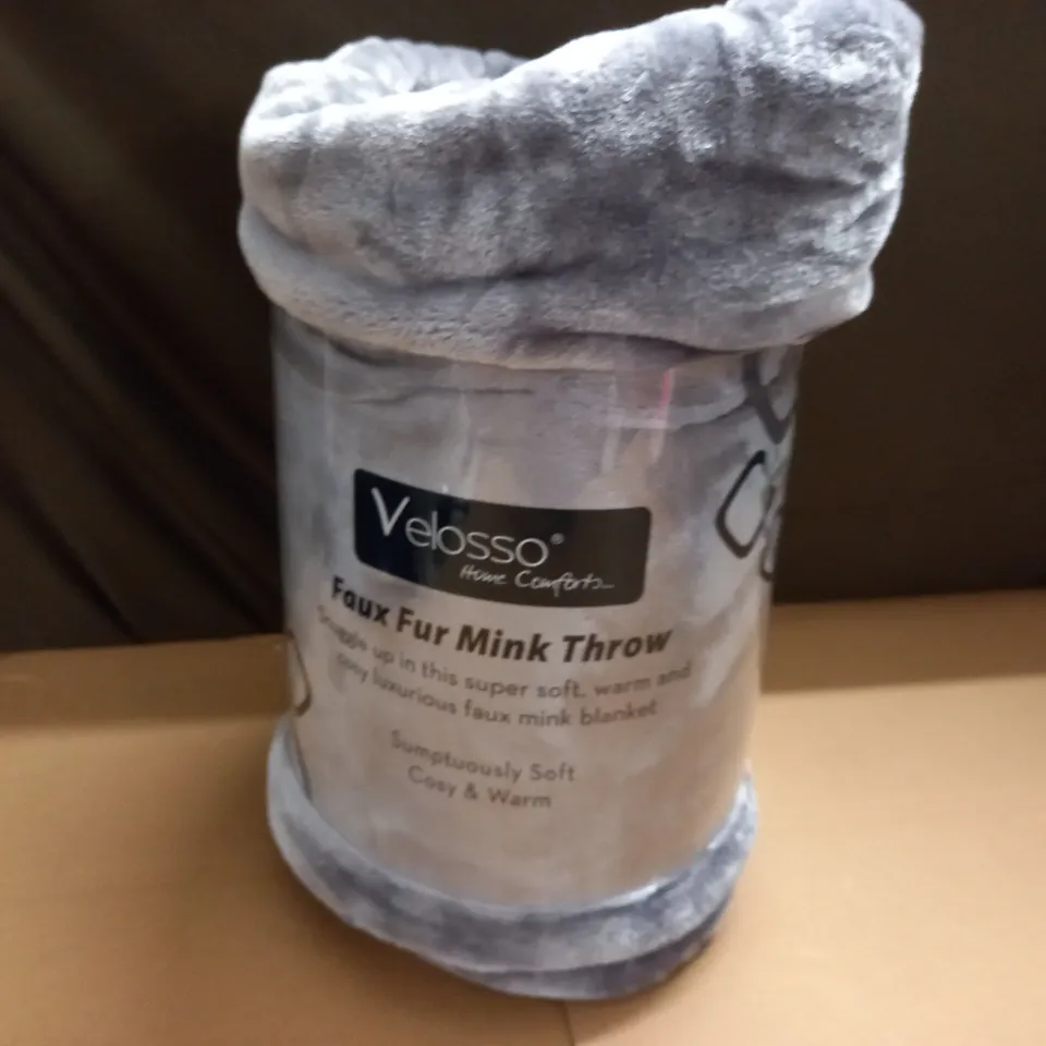 VELOSSO FAUX FUR INK THROW - 200X150CM