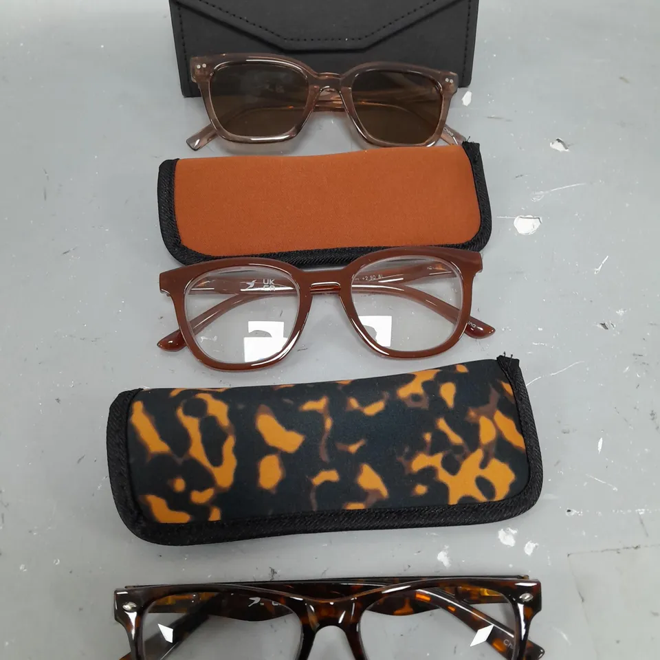 HUMMINGBIRD SUNGLASSES AND READING GLASSES IN TAN