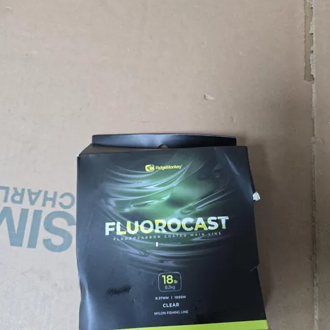 RIDGEMONKEY FLUOROCAST FLUOROCARBON COATED MAIN LINE – 0.37MM, 18LB, 1000M (BOXED)