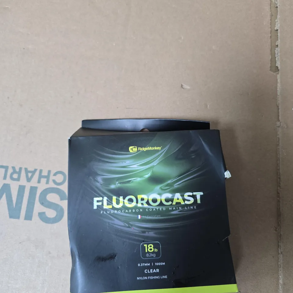 RIDGEMONKEY FLUOROCAST FLUOROCARBON COATED MAIN LINE – 0.37MM, 18LB, 1000M (BOXED)