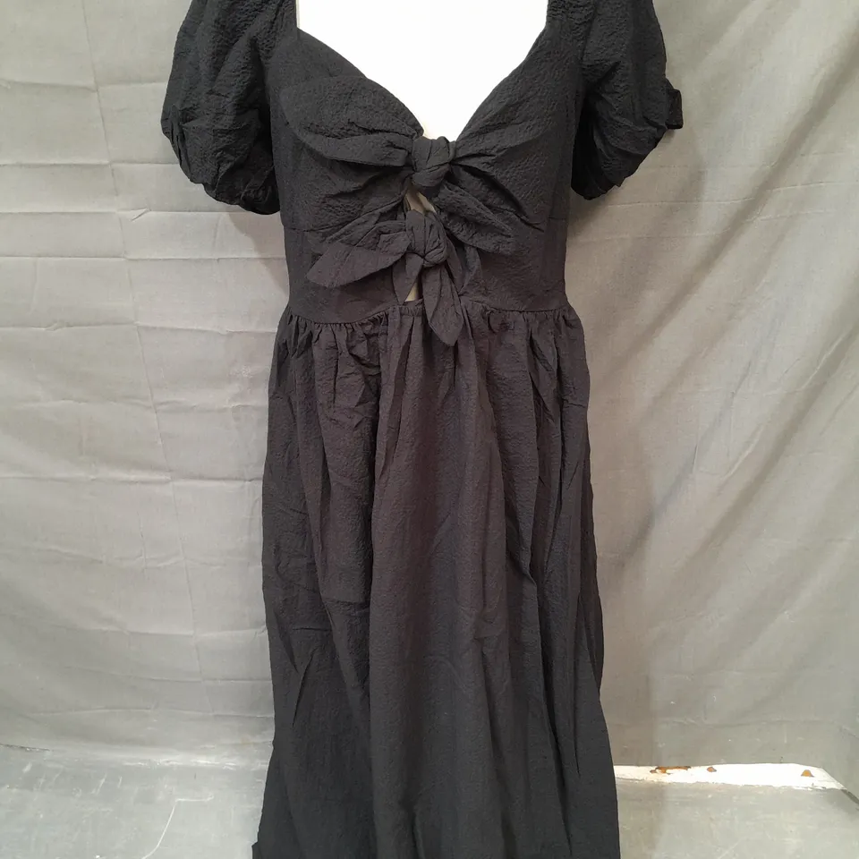 NOBODYS CHILD CEMILE MIDI DRESS IN BLACK - UK 12