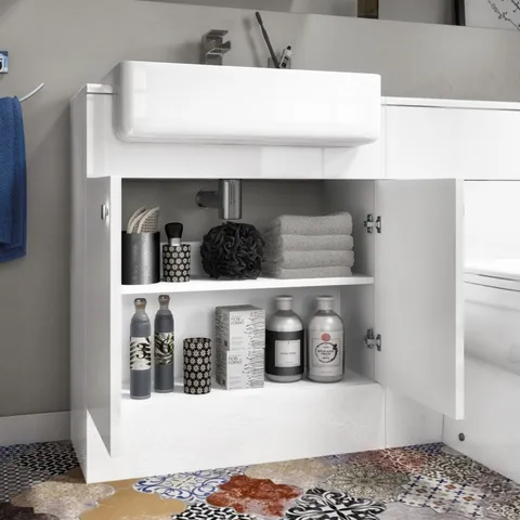 BOXED HARPER 667MM VANITY UNIT WHITE GLOSS