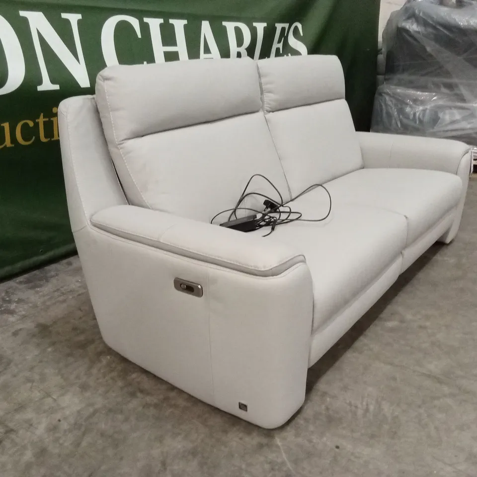 QUALITY DESIGNER ITALIAN MADE GIORGIA 3 SEATER LEATHER ELECTRIC RECLINER SOFA