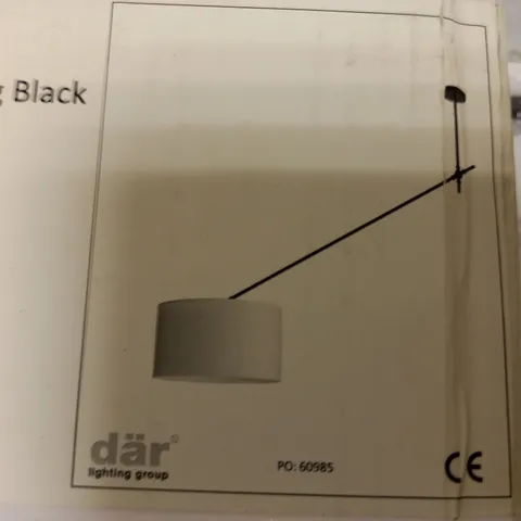 DAR LIGHTING ORAN 1LT CEILING FITTING - BLACK