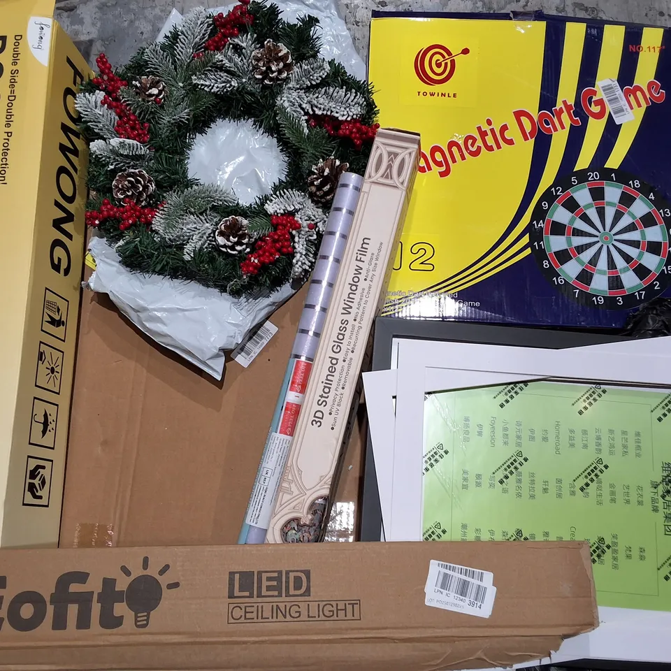 PALLET OF ASSORTED HOUSEHOLD ITEMS TO INCLUDE PICTURE FRAMES,ELECTRIC FLOOR HEATING SYSTEM