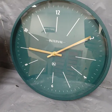 INTERVAL EMERALD METAL WALL CLOCK