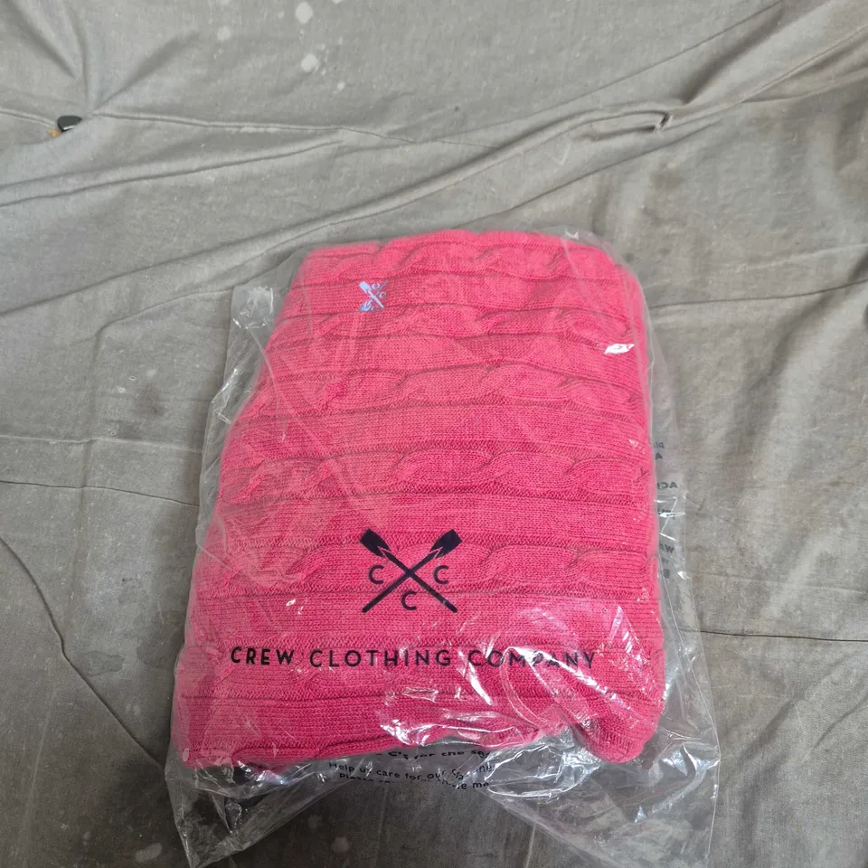 CREW CLOTHING COMPANY PINK CREW NECK OARSMAN JUMPER – XL (MEN'S)