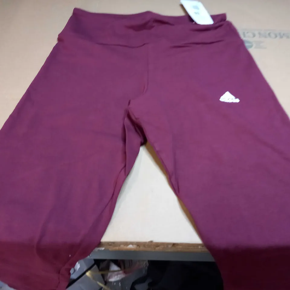 ADIDAS WOMEN ESSENTIALS HIGH WAISTED LOGO LEGGINGS IN BROWN - MEDIUM