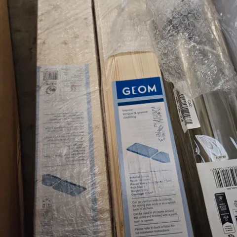 TWO PACKS OF GEOM INTERIOR TONGUE & GROVE CLADDING 5 PIECES, 2.4M × 95mm × 7.5mm