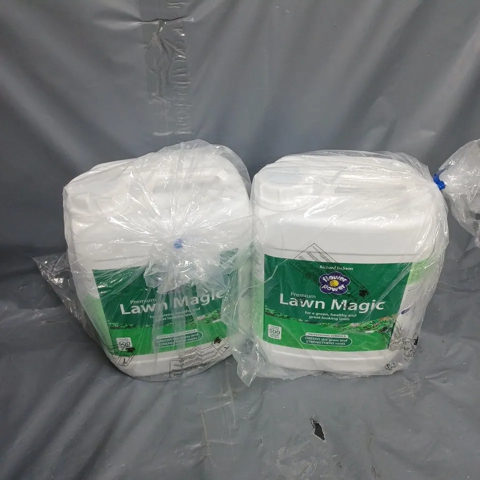 2 RICHARD JACKSON FLOWER POWER PREMIUM LAWN MAGIC (5L) - COLLECTION ONLY