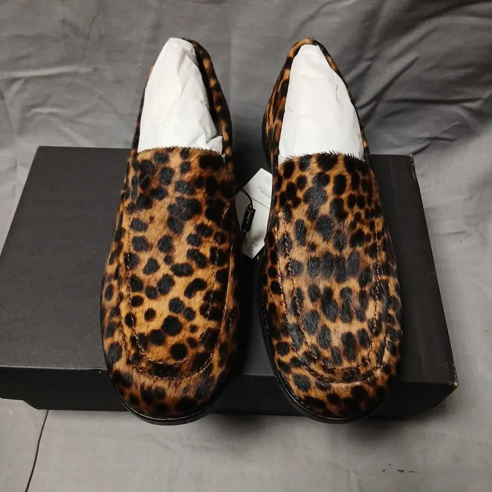 MASSIMO DUTTI LEOPARD PRINT MOCCASIN – MEN'S SHOES SIZE 3