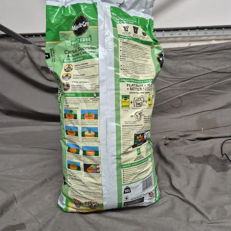 MIRACLE-GRO PEAT FREE PREMIUM CACTUS, SUCCULENT & BONSAI COMPOST – 10L