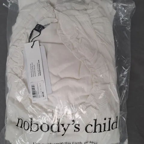 NOBODY'S CHILD FLOSSIE MIDAXI DRESS IN WHITE UK SIZE 12