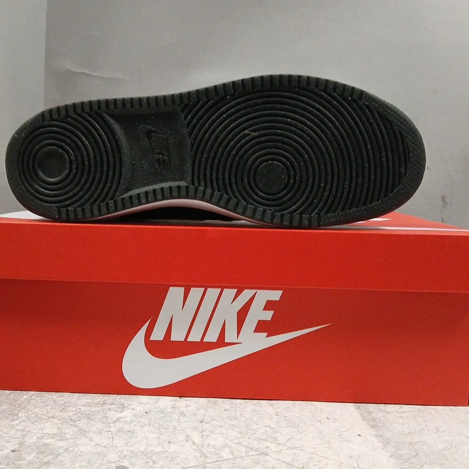 BOXED PAIR OF NIKE COURT VISION MID SHOES IN BLACK/WHITE SIZE UK 11