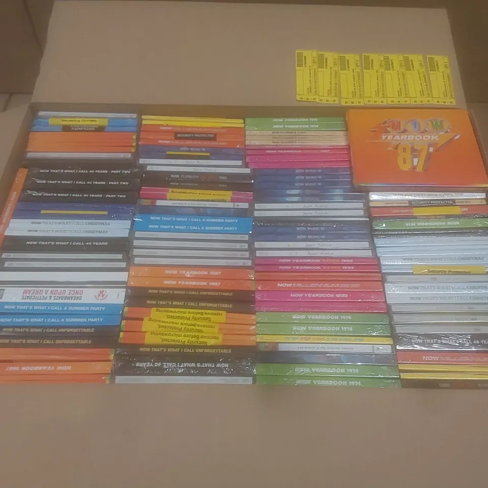 BOX OF APPROX 100 BRAND NEW MUSIC CDS TO INCLUDE;