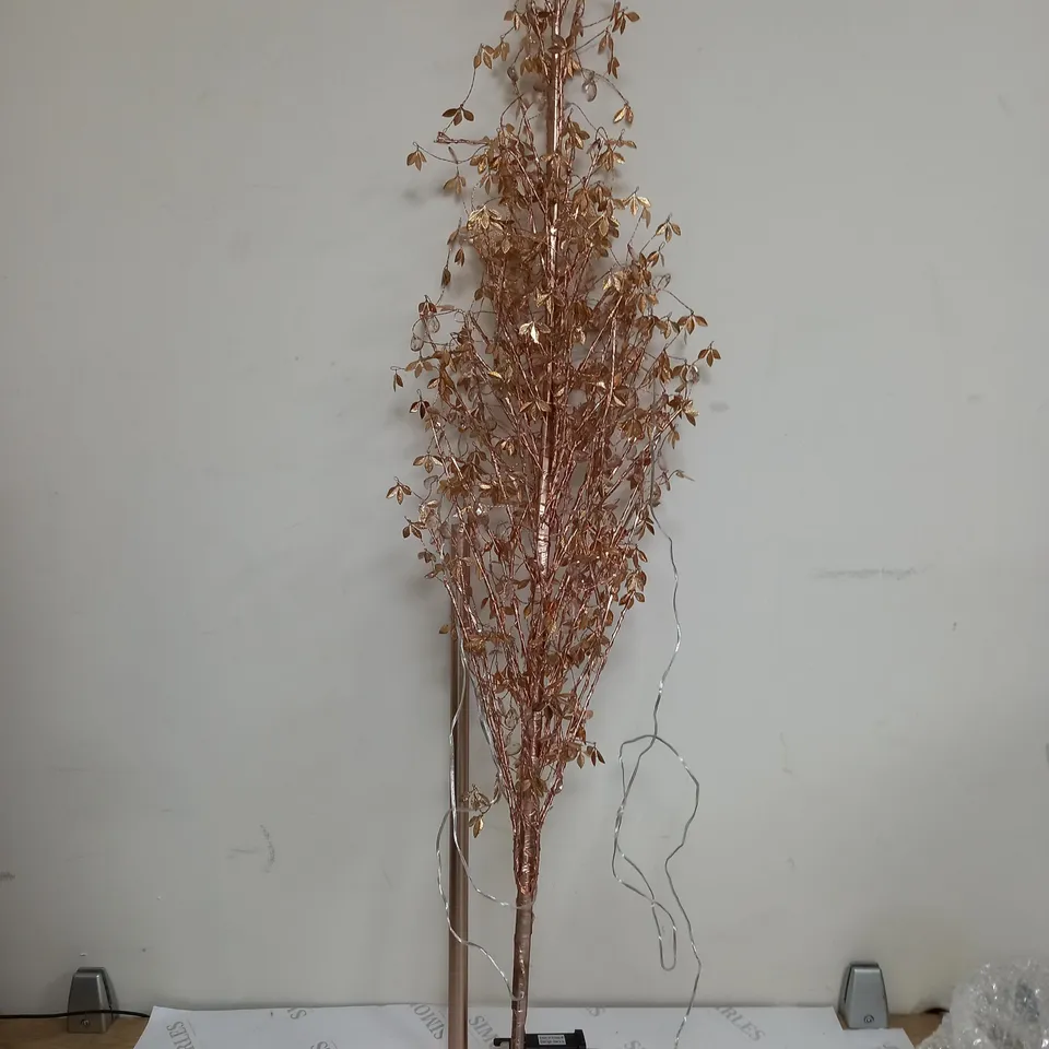 ALISON CORK PRE LIT JEWELED TREE - ROSE GOLD - COLLECTION ONLY