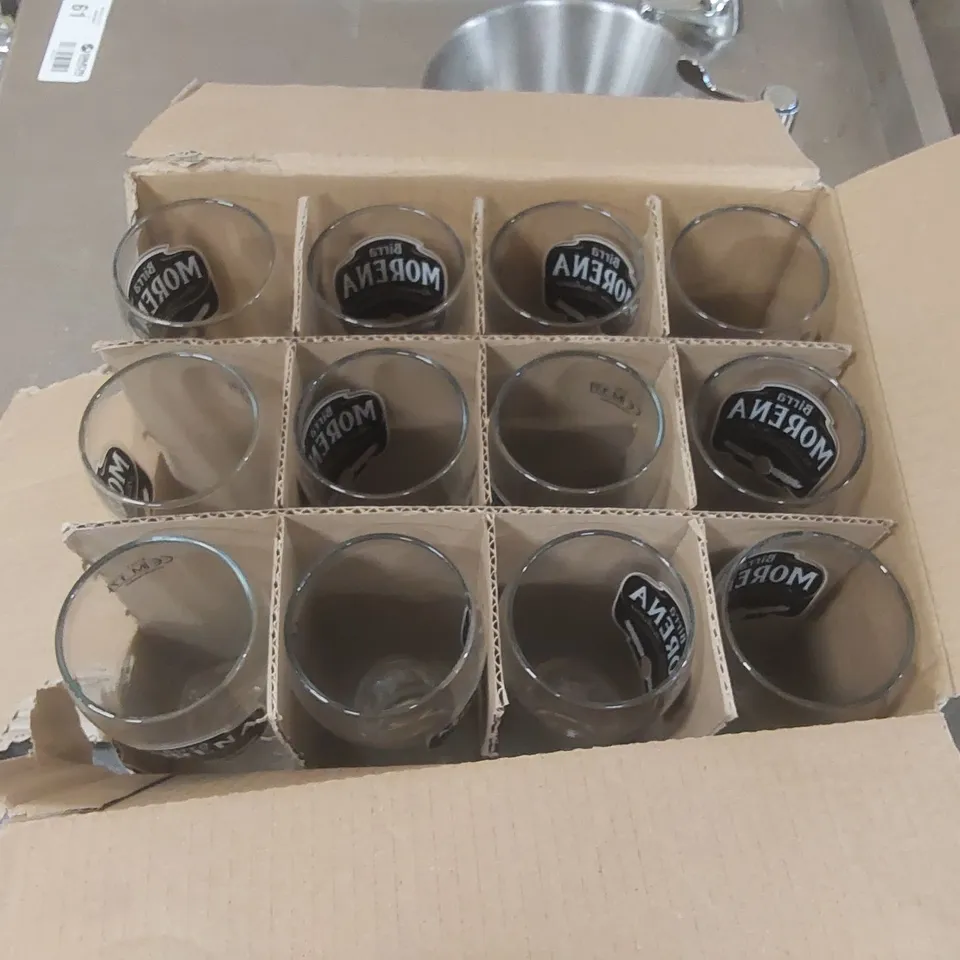 12x BOXED BIRRA MORENA PINT GLASSES