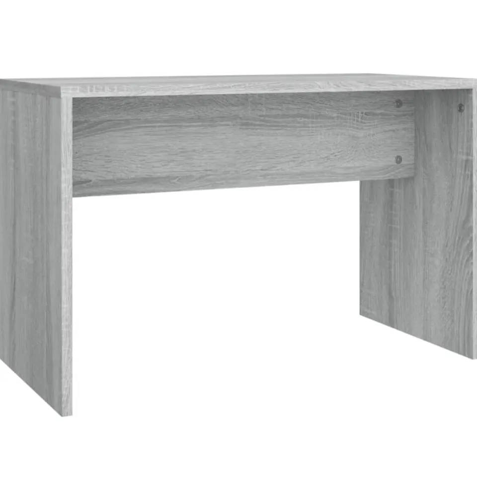 BOXED MANUFACTURED WOOD ACCENT STOOL - GREY (1 BOX)