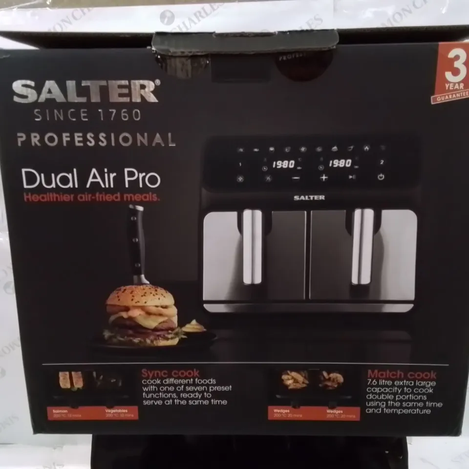 BOXED SALTER PROFESSIONAL DUAL AIR PRO AIR FRYER