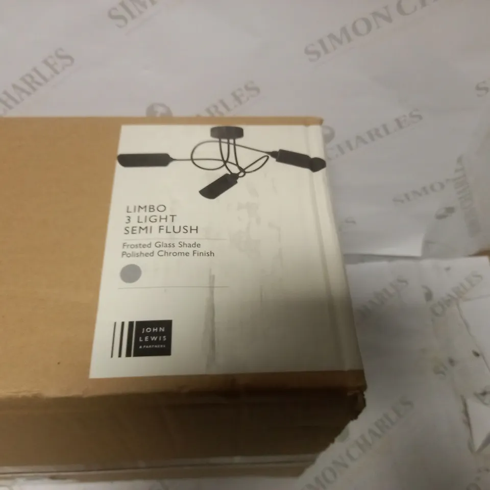 JOHN LEWIS LIMBO 3 LIGHT SEMI FLUSH 