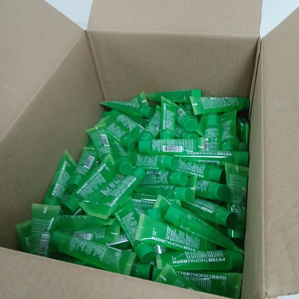 A BOX INCLUDING A LARGE AMOUNT OF CUCUMBER GEL MASKS