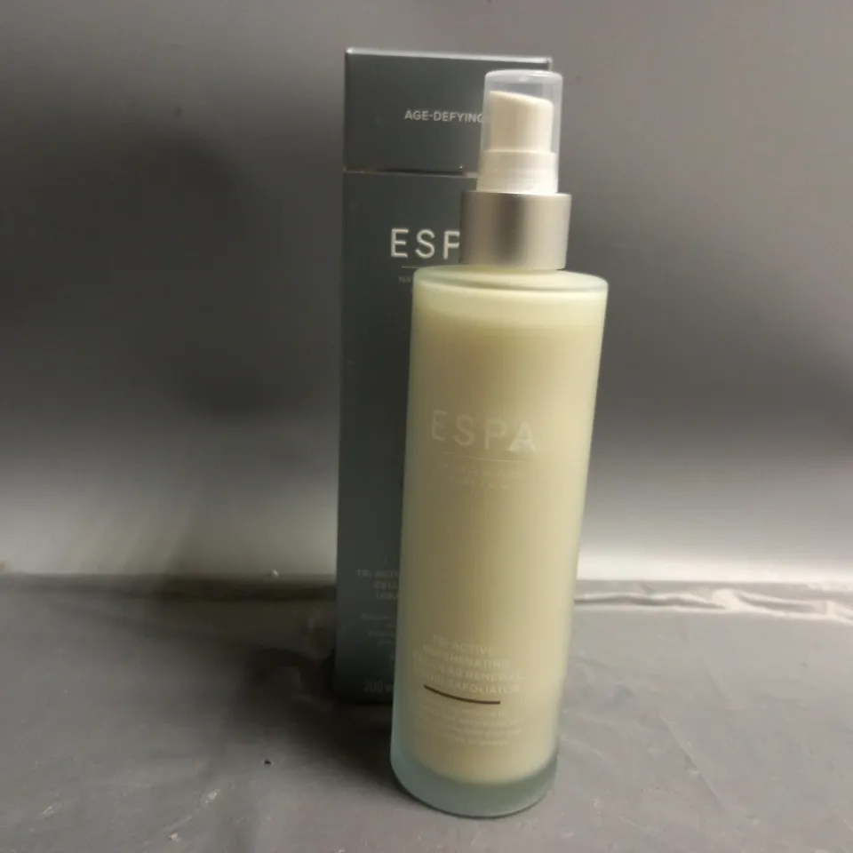 BOXED ESPA TRI-ACTIVE REGENERATING CELLULAR RENEWAL LIQUID EXFOLIATOR 200ML 