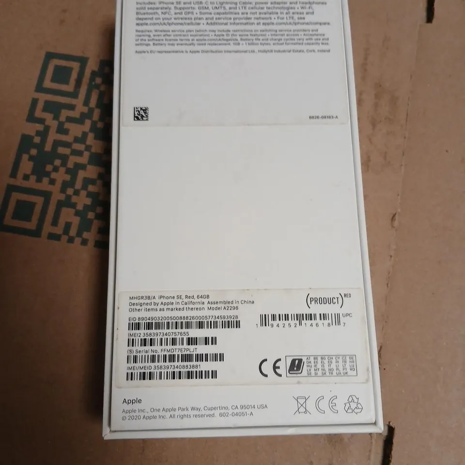 APPLE IPHONE SE (2020)  -  – BOXED