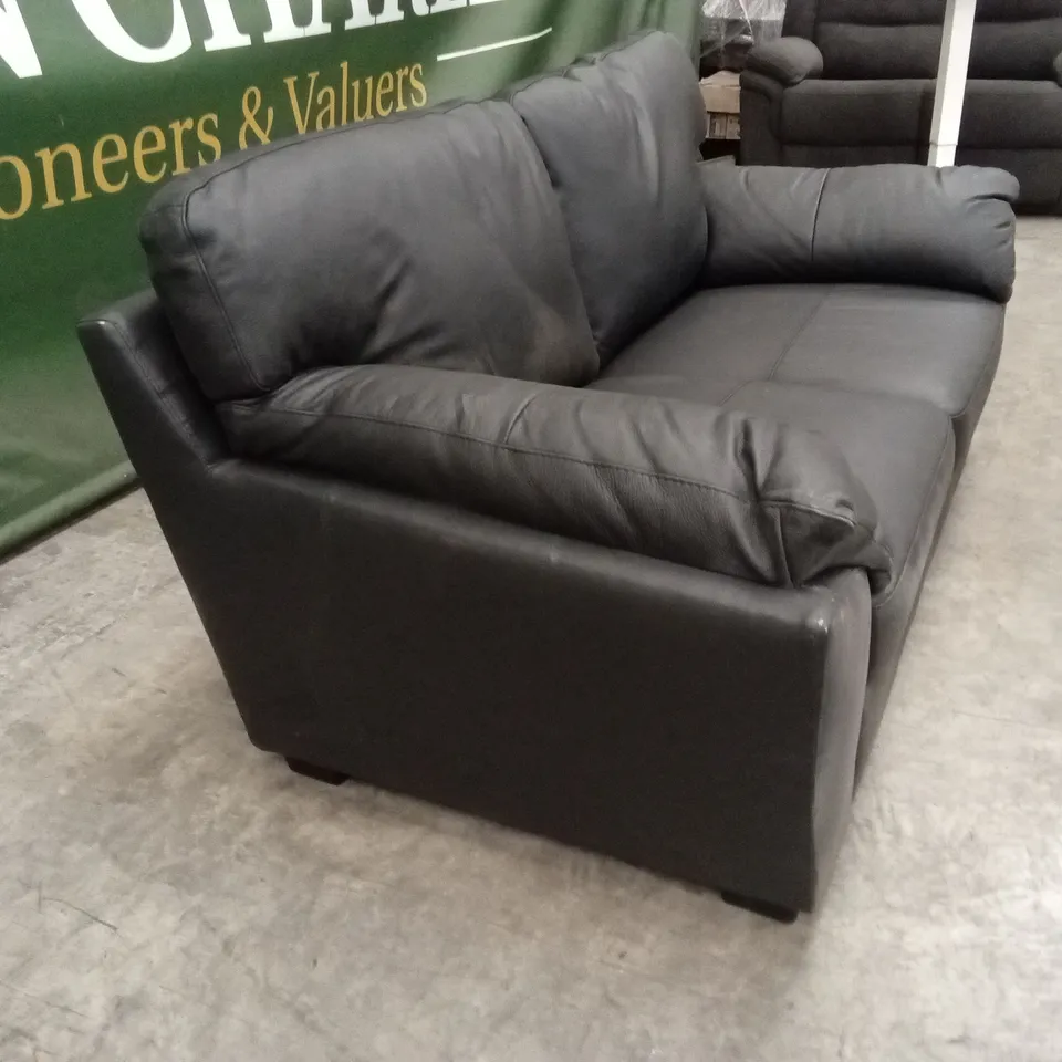 MONTREAL REAL LEATHER/FAUX LEATHER 2 SEATER SOFA RRP £699