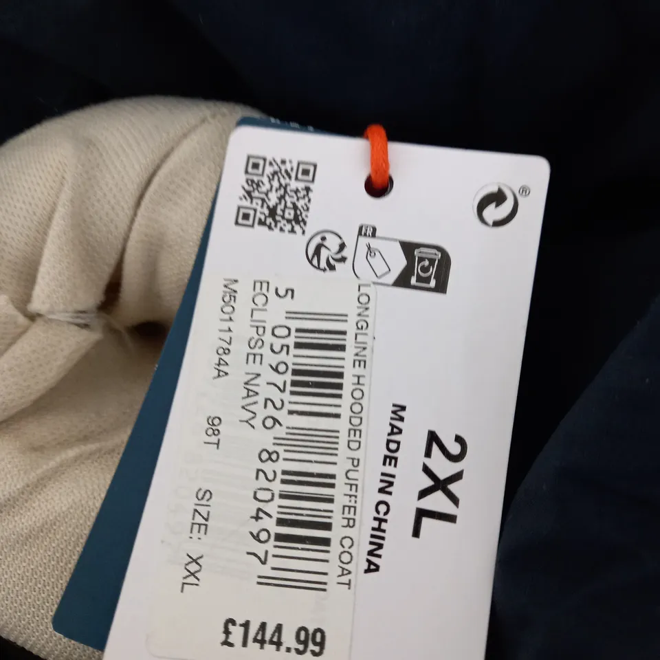 SUPERDRY LONGLINE HOODED PUFFER COAT SIZE 2XL