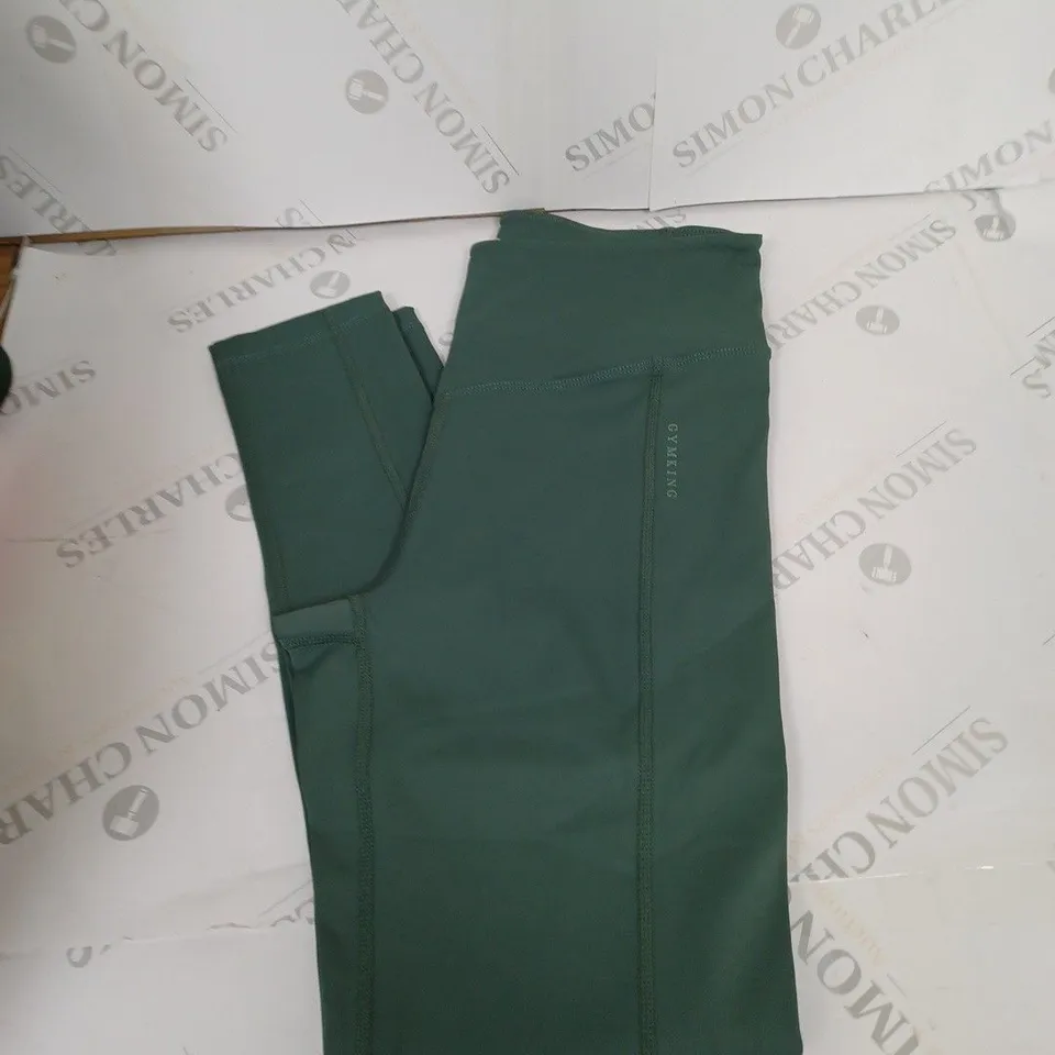 GYMKING WILLOW GREEN LEGGINGS SIZE 10