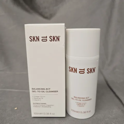 BOXED SKN TO SKN BALANCING ACT GEL-TO-OIL CLEANSER - 100ML
