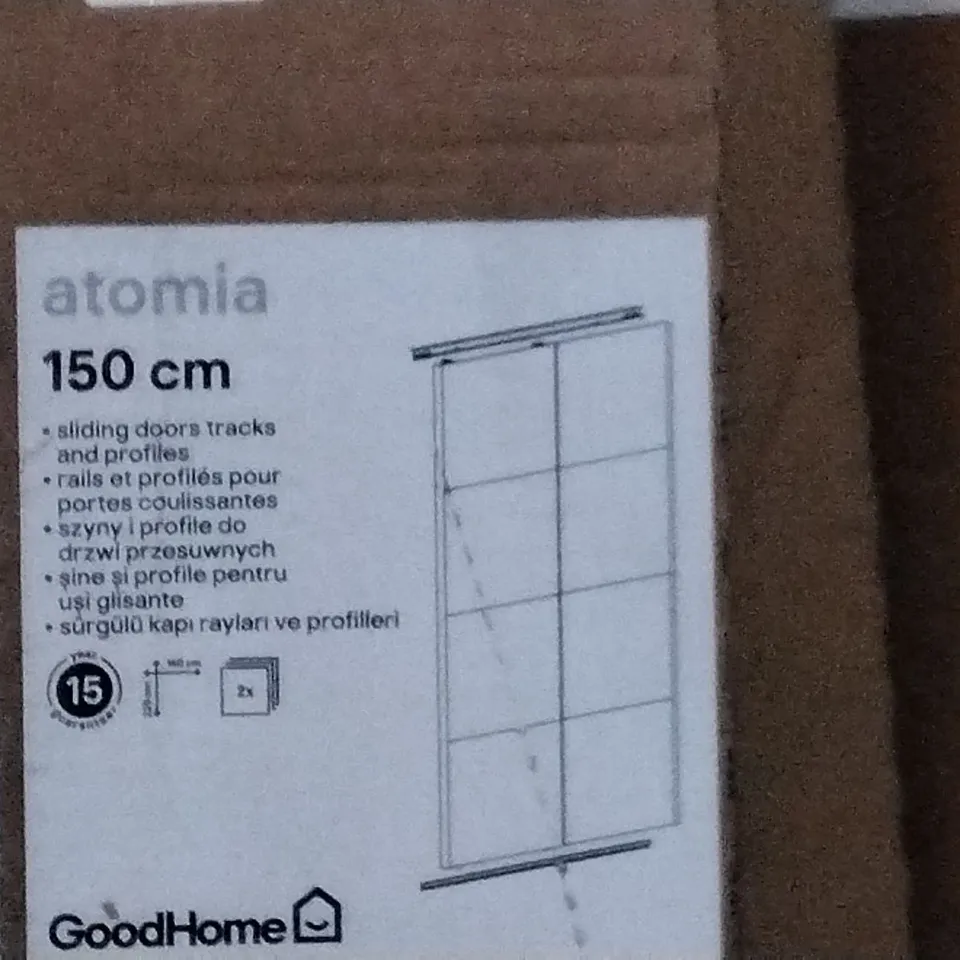 BOXED ATOMIC SLIDING DOOR TRACKS,  150CM  AND 200 CM 