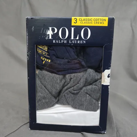 BOXED POLO RALPH LAUREN CLASSIC T-SHIRTS - 3 PACK - SIZE L 