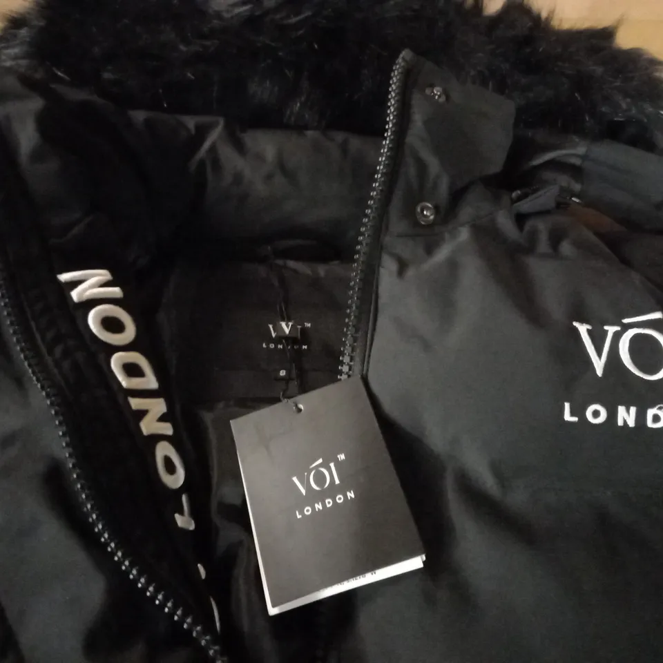 VOI LONDON PADDED BLACK COAT - S