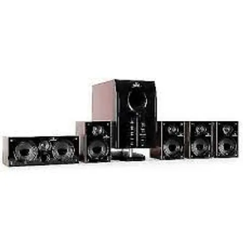 BOXED AUNA AREAL 525 10007842 SURROUND SOUND ACTIVE 5.1 SPEAKER SYSTEM - CHERRYWOOD 