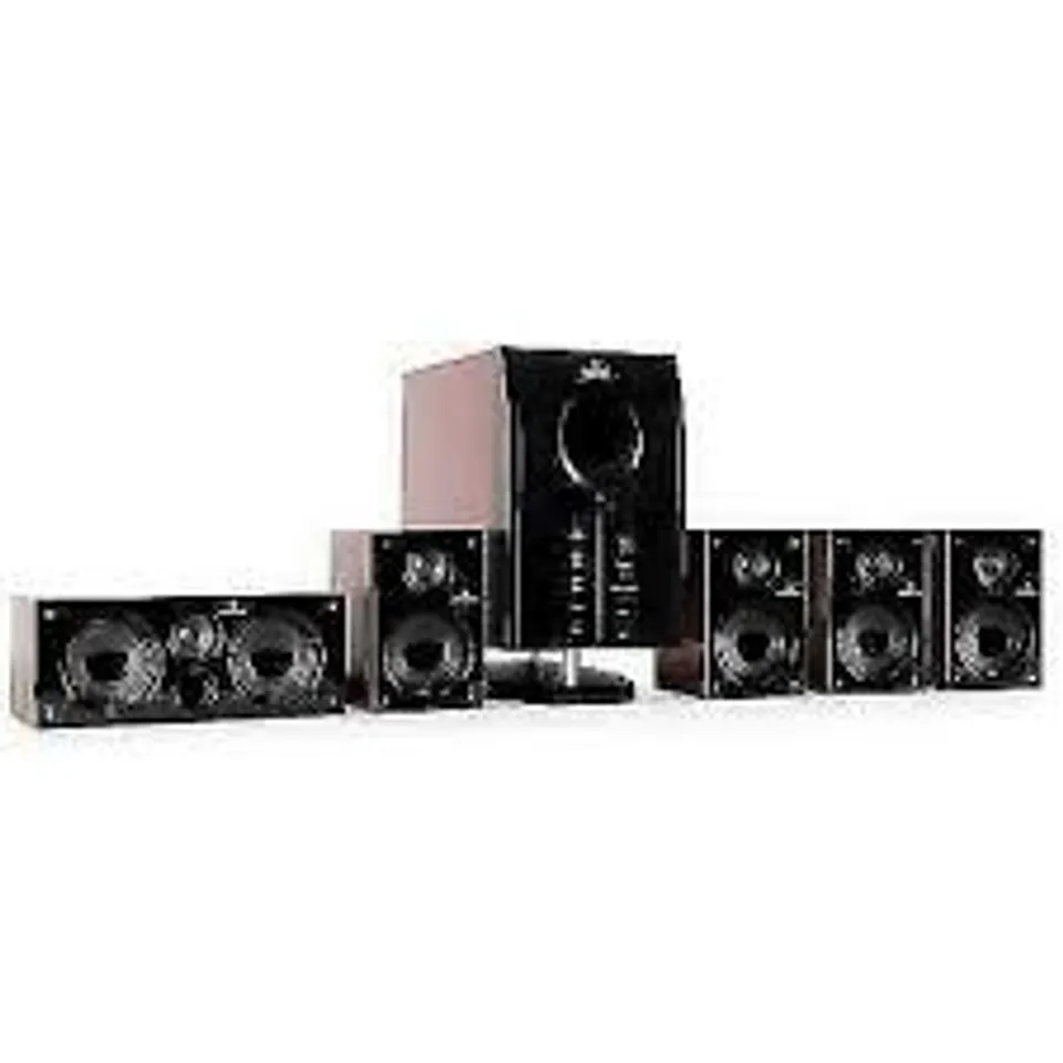 BOXED AUNA AREAL 525 10007842 SURROUND SOUND ACTIVE 5.1 SPEAKER SYSTEM - CHERRYWOOD 