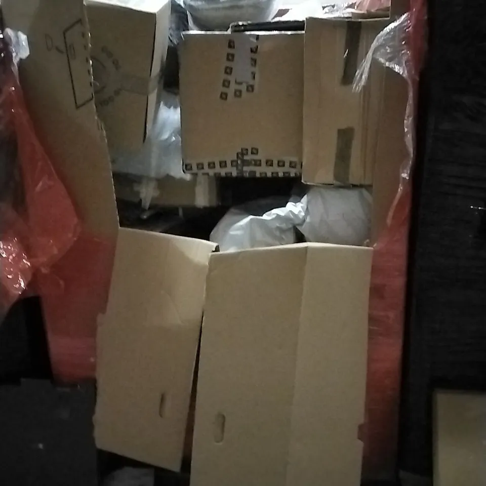 PALLET OF HOUSEHOLD ITEMS TO INCLUDE TOILET SEAT, AIR PURIFIER,  POLE HEDGE TRIMMER AND OTHER ASSORTED ITEMS...