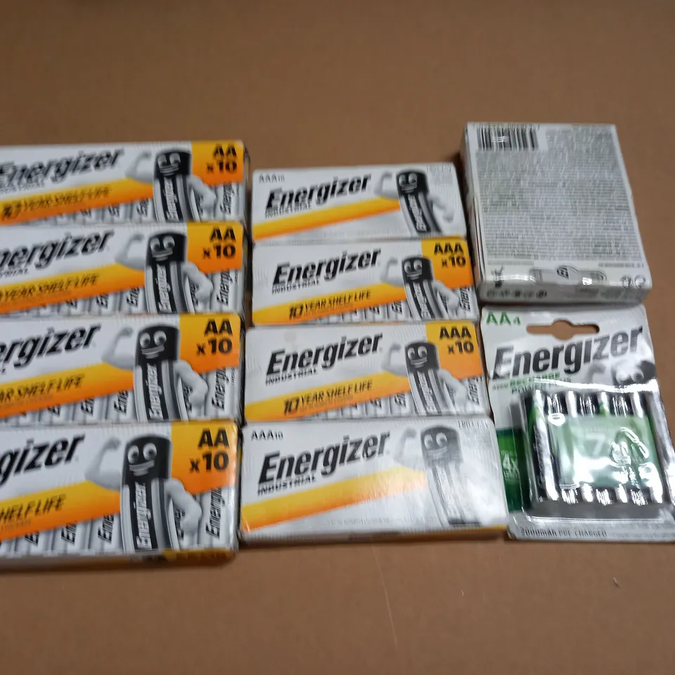 LOT OF 11 ASSORTED PACKS OF ENERGIZER BATTERIES
