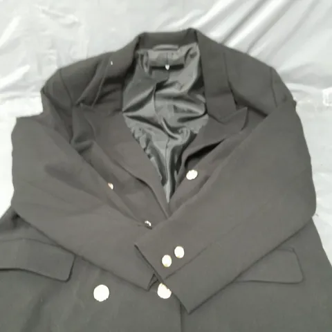 LONGLINE MILITARY JACKET - BLACK - 22