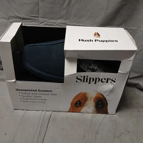 HUSH PUPPIES AMARA SLIPPER – NAVY, UK 7 (US 9, EU 40) – WOMEN'S